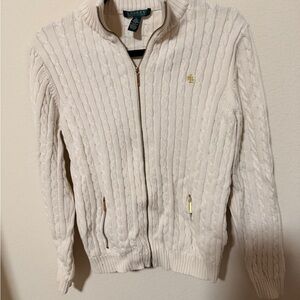 Lauren Ralph Lauren Ivory Cable Knit Sweater